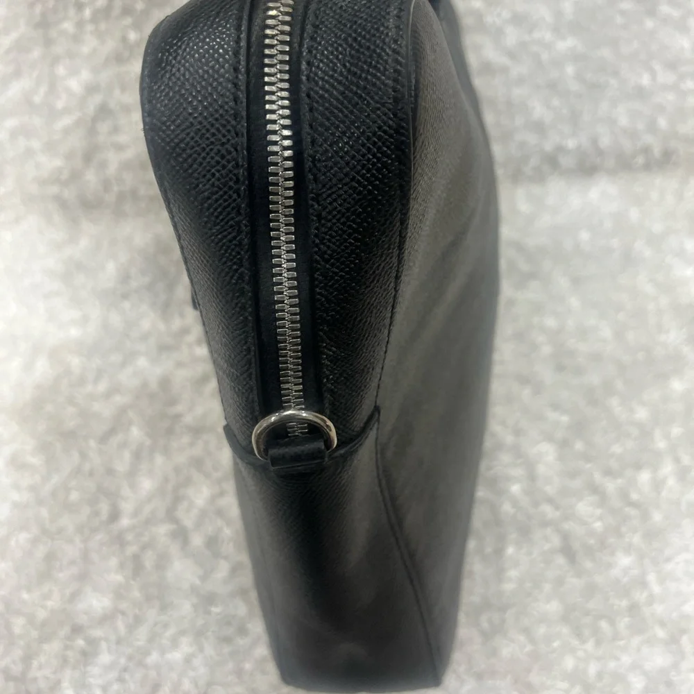 Burberry unisex black leather briefcase bag
